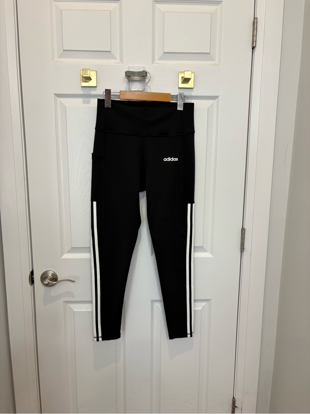 Adidas Black Side-Stripe Active Leggings #1501